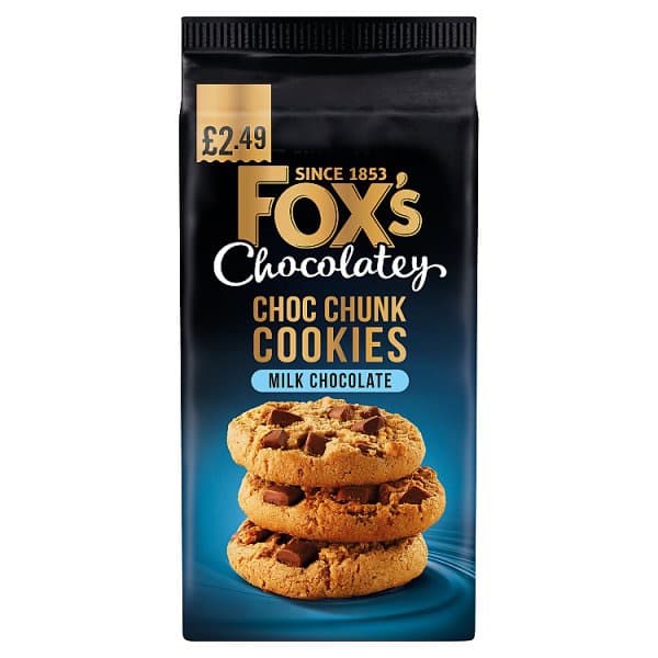 Fox's Chocolatey Choc Chunk Cookies Milk Chocolate 180g