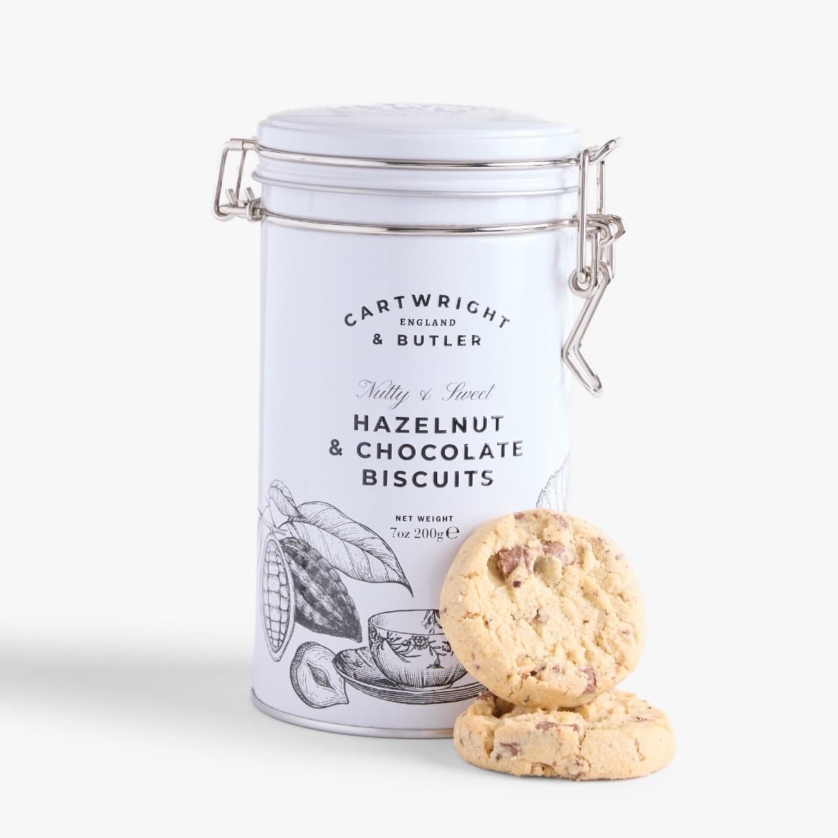 Hazelnut & Chocolate Biscuits in Tin